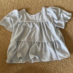 Baby Blue Tiered Top